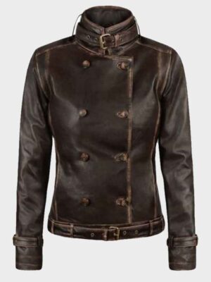 Captain America Winter Soldier Scarlett Johansson Brown Jacket