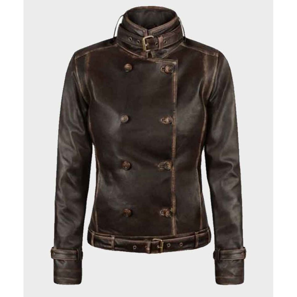 Captain America Winter Soldier Scarlett Johansson Brown Jacket