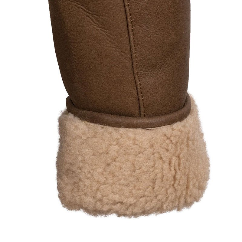 Halyna Ladies Luxury Cognac Sheepskin Coat - Image 3