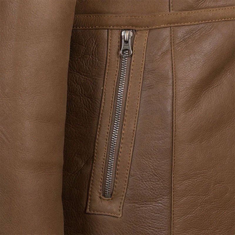 Halyna Ladies Luxury Cognac Sheepskin Coat - Image 4