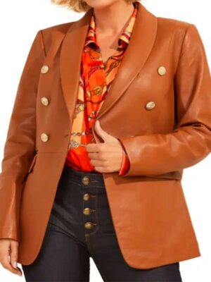 The Young and the Restless Sharon Collins Brown Leather Blazer
