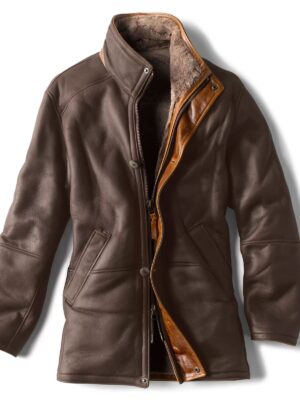 World's Brown Finest Shearling Coat