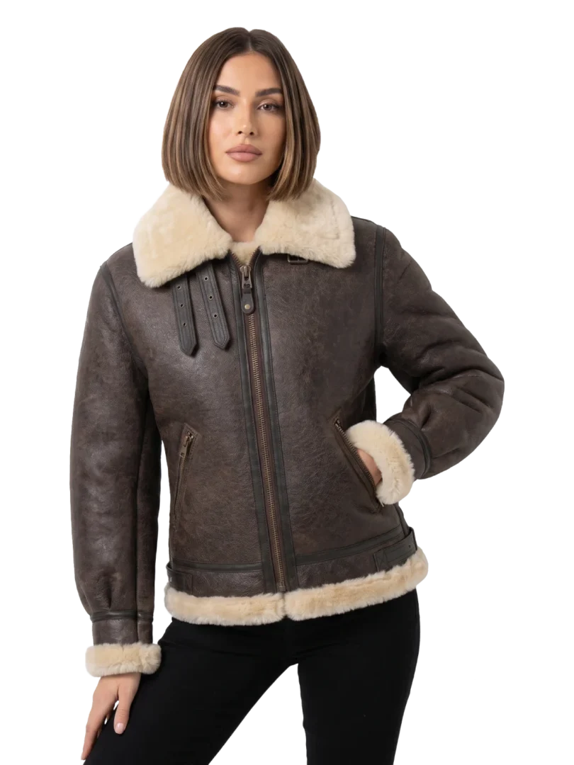 Alpine Frost B-3 Shearling Bomber Jacket (Women's)