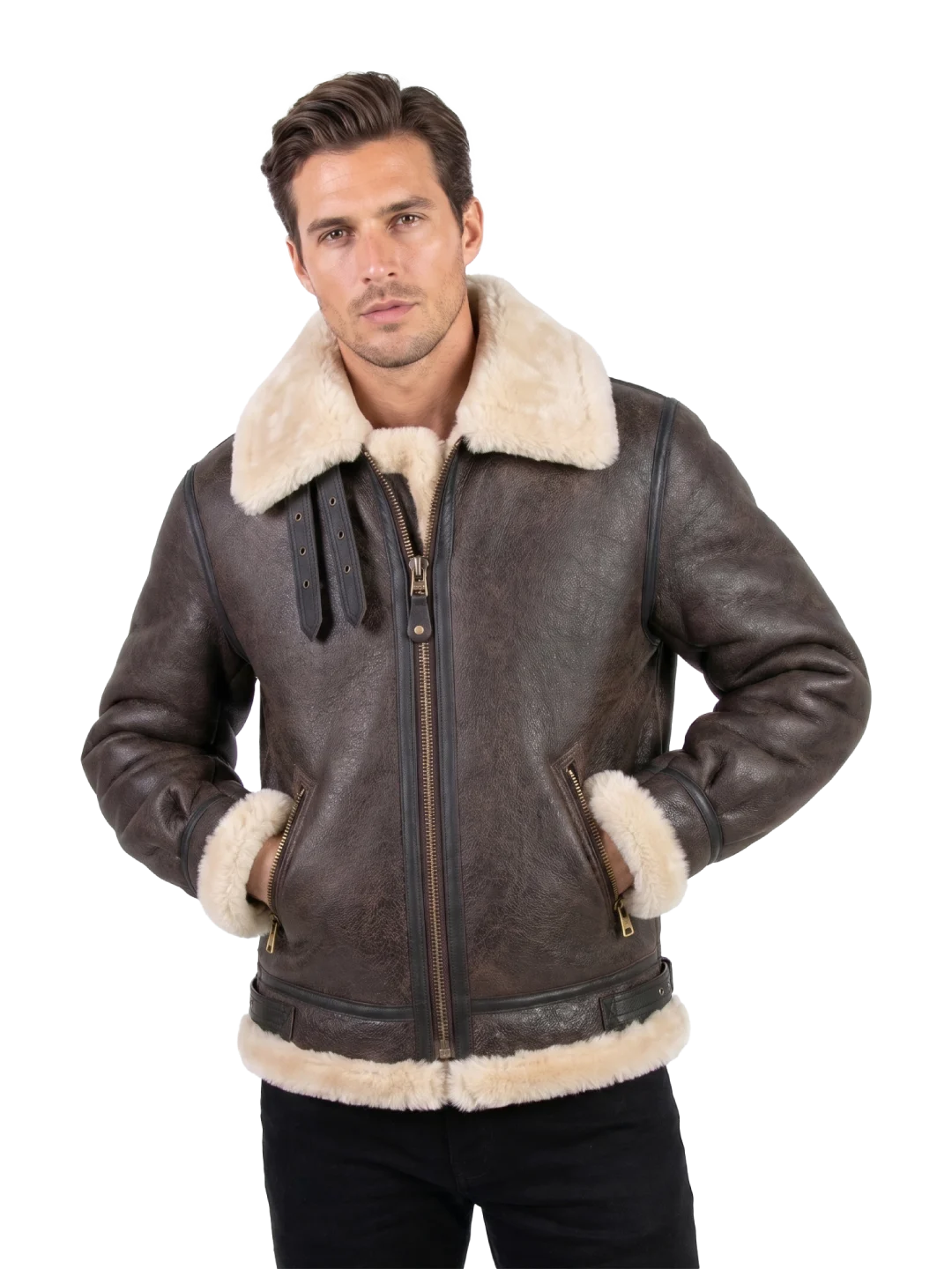 Arctic Flight B-3 Shearling Bomber Jacket
