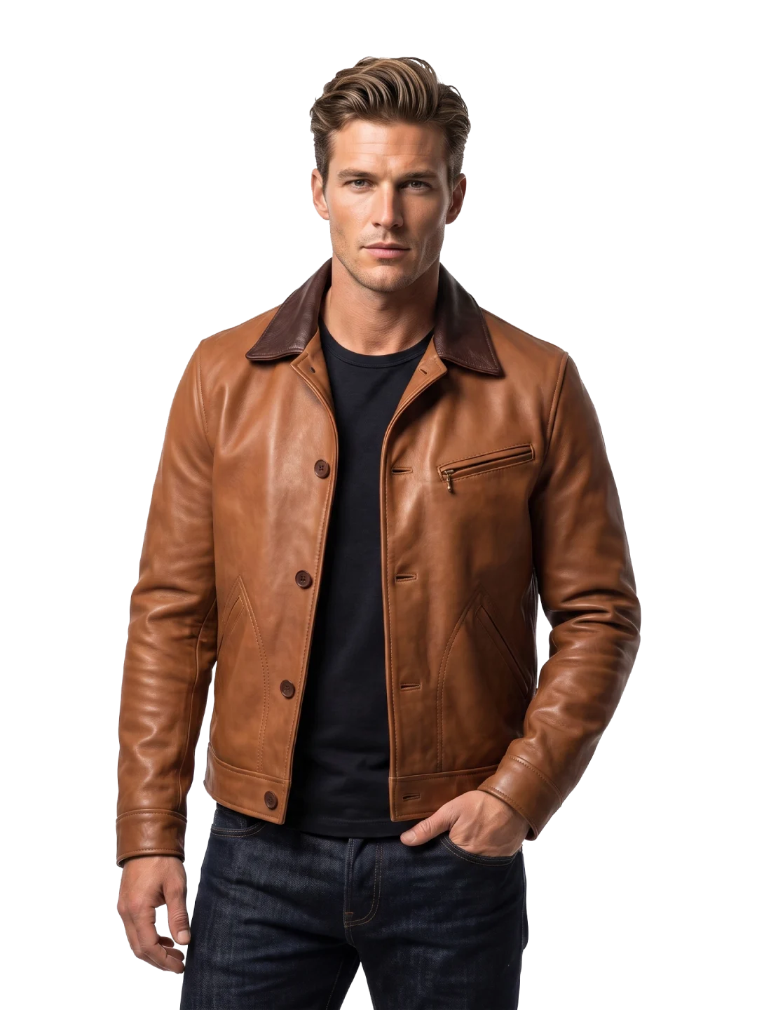 Fieldworks Tan Cowhide Mechanic Jacket