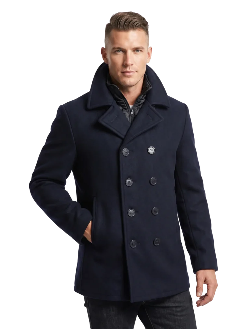 Harbor Point Navy Wool Pea Coat