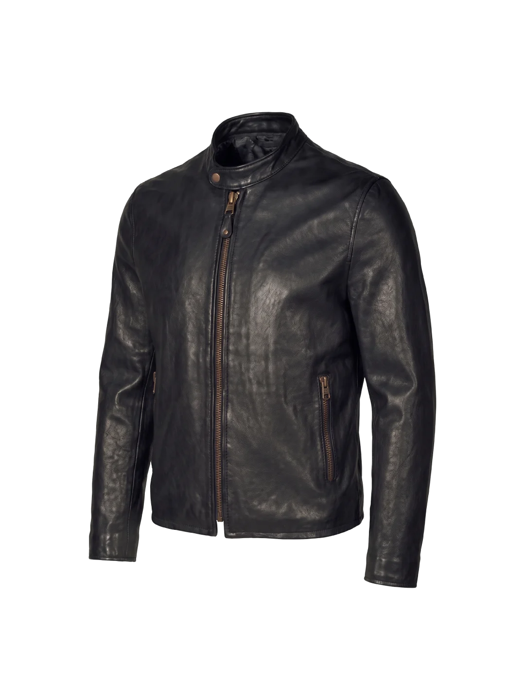 Noir Vegetable-Tanned Lambskin Café Racer