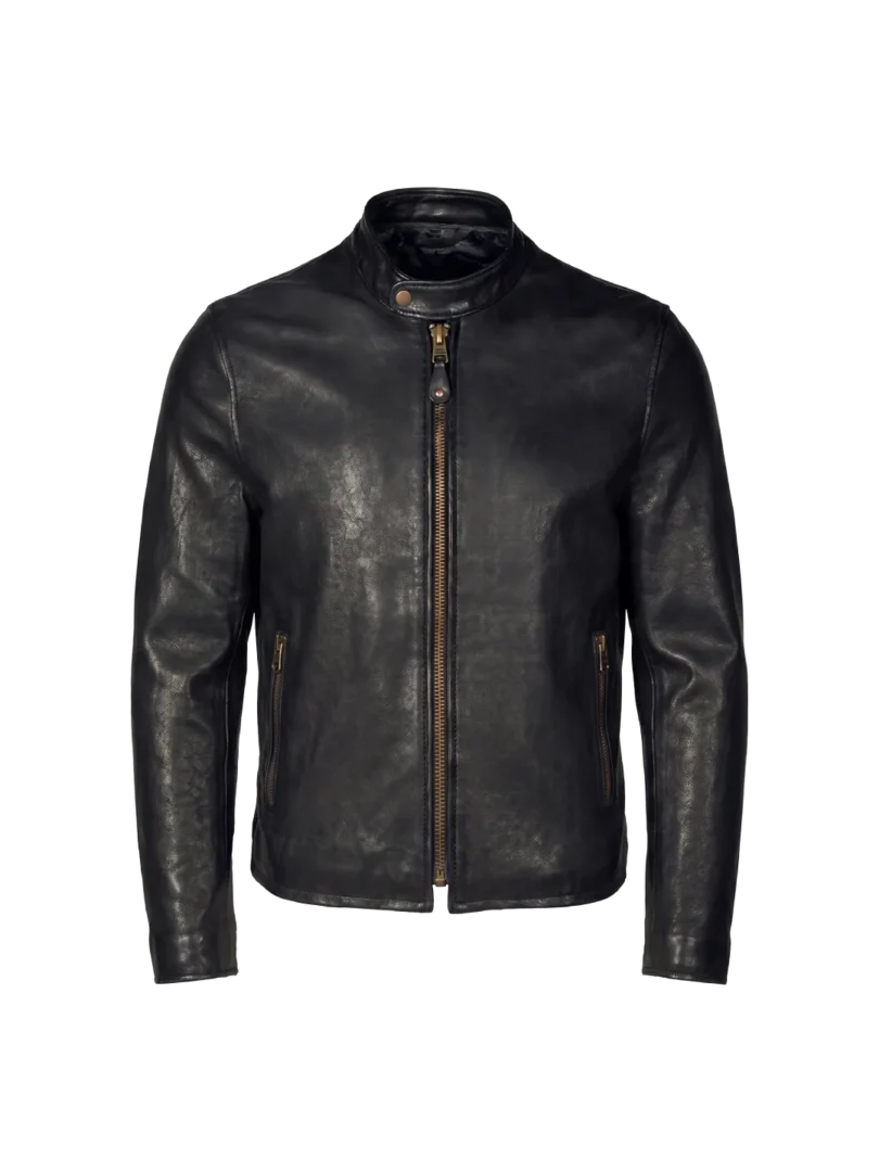 Noir Vegetable-Tanned Lambskin Café Racer