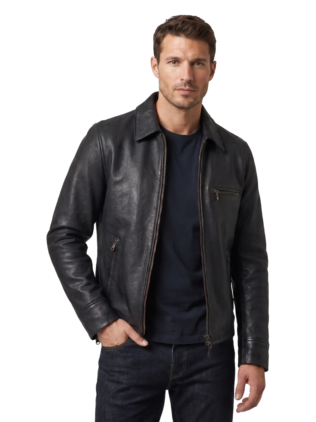 Onyx Cowhide Rider Jacket