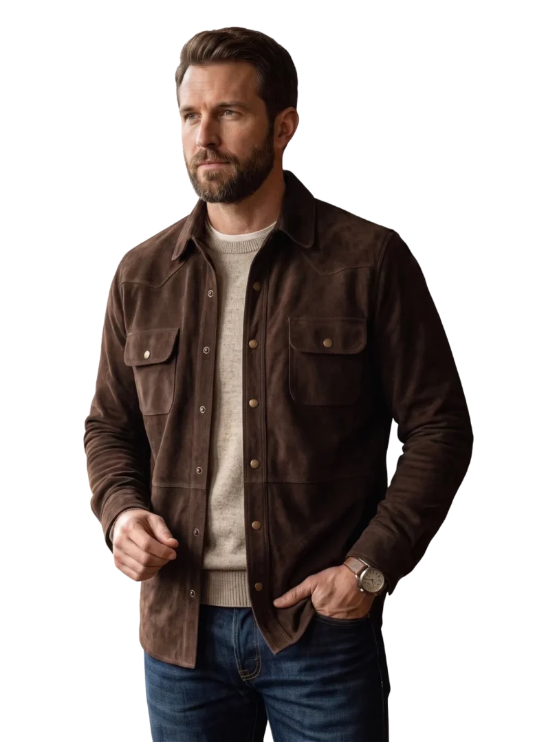 Ridgeline Western Suede Shirt Jacket