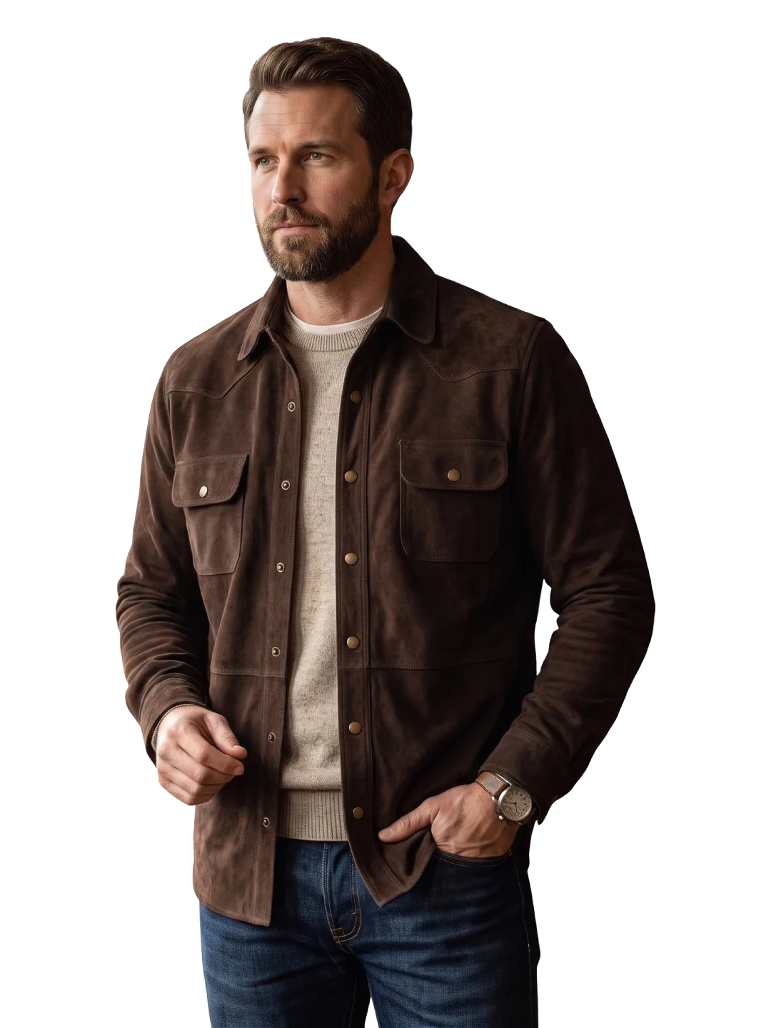 Ridgeline Western Suede Shirt Jacket