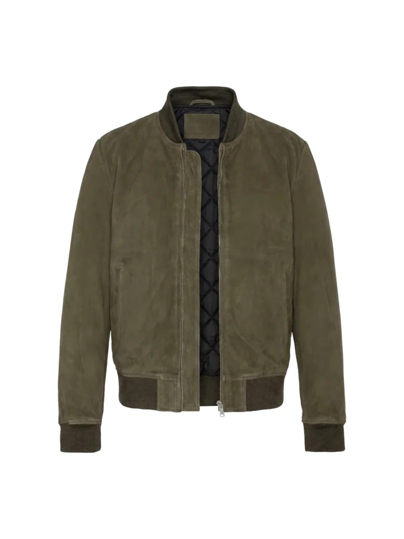 Rugged Trail Suede Goatskin Bomber Jacket