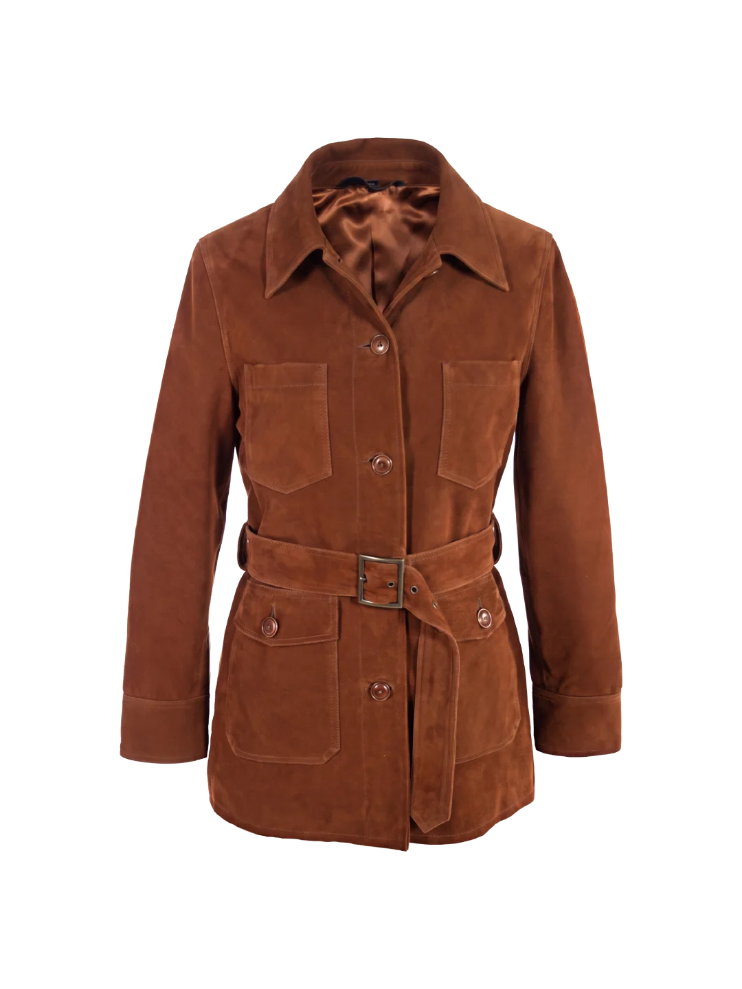 Savanna Belted Suede Safari Jacket (Women's)