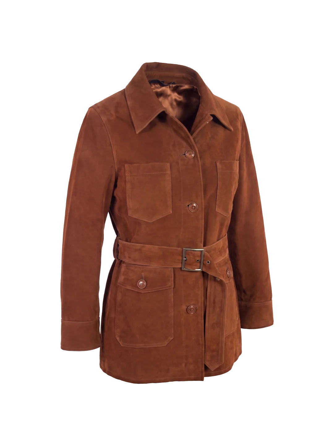 Savanna Belted Suede Safari Jacket (Women's)