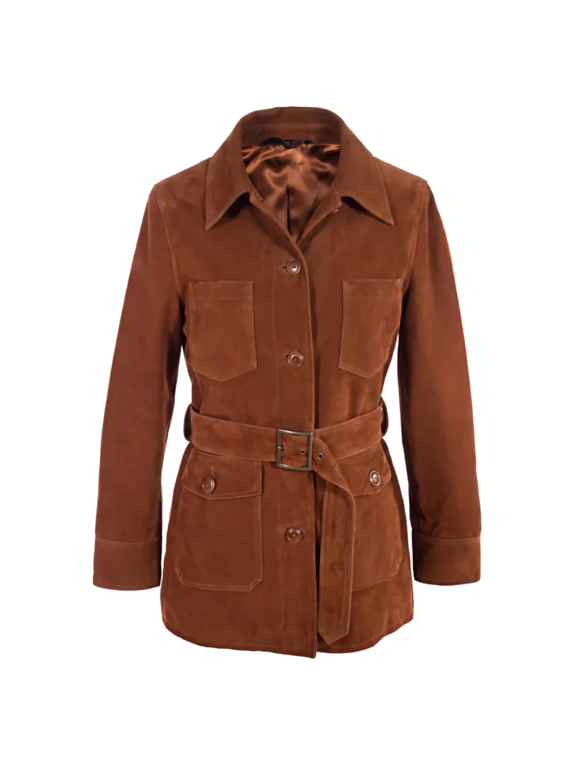 Savanna Belted Suede Safari Jacket (Women’s)