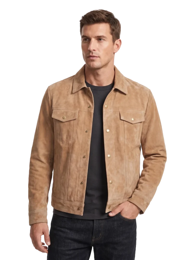 Sierra Suede Trucker Jacket