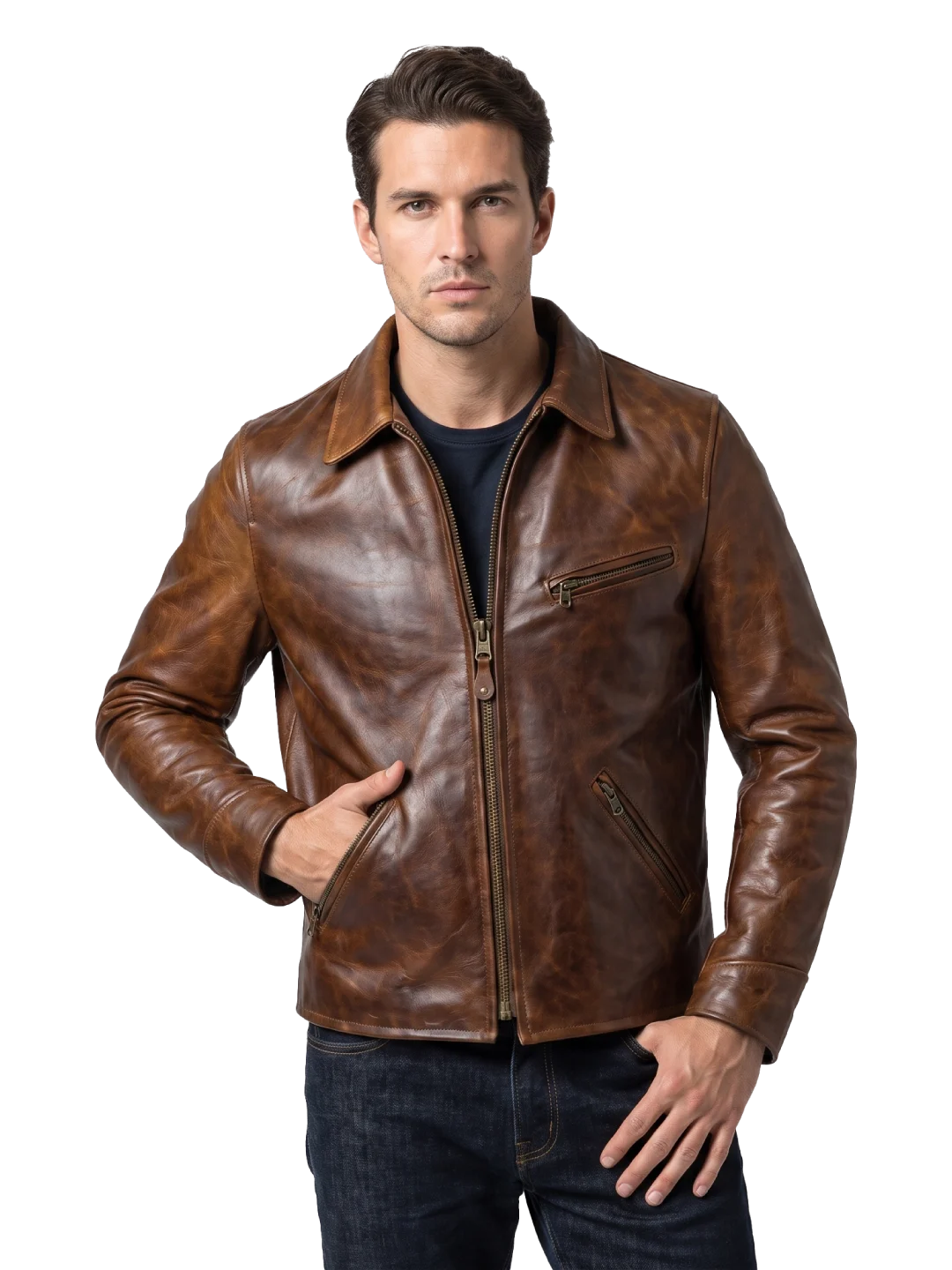 Sundance Vintage Cowhide Rider Jacket
