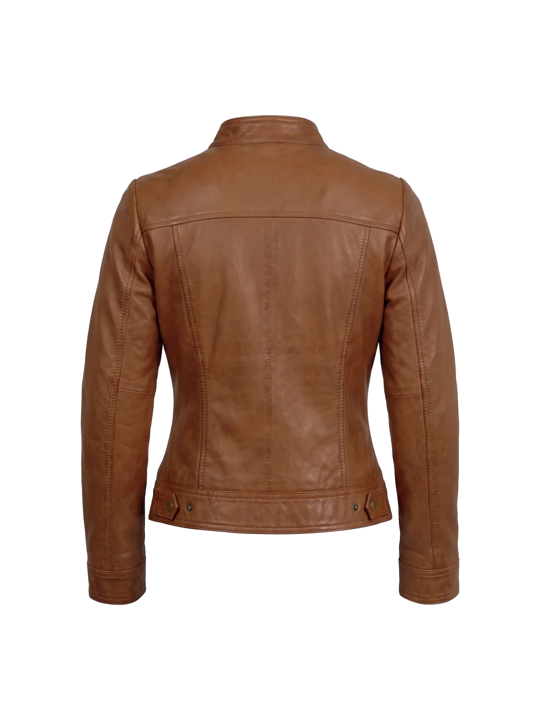 Whiskey Tan Sheepskin Moto Jacket (Women's)