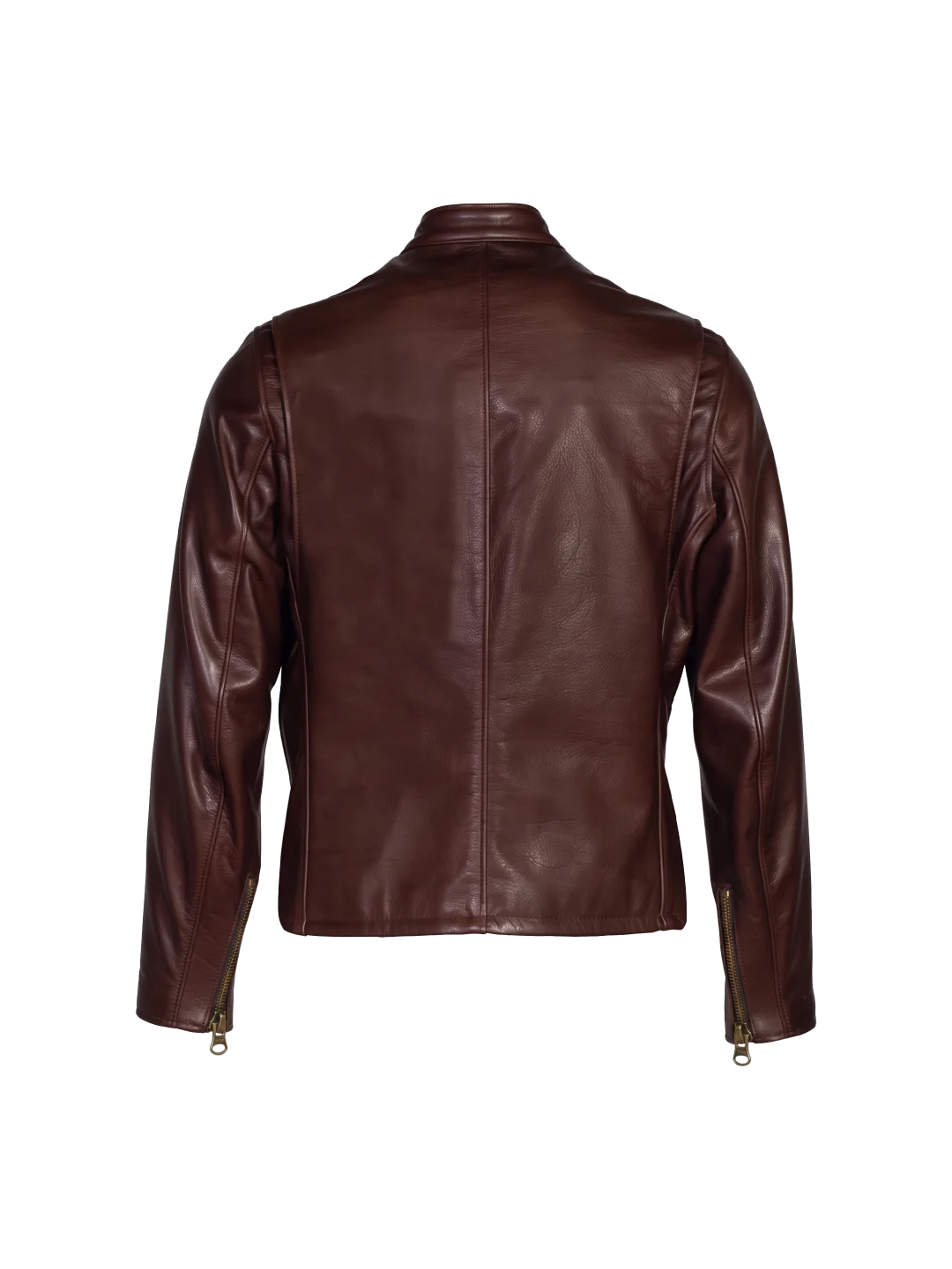 Mahogany Waxed Pebbled Café Racer Jacket