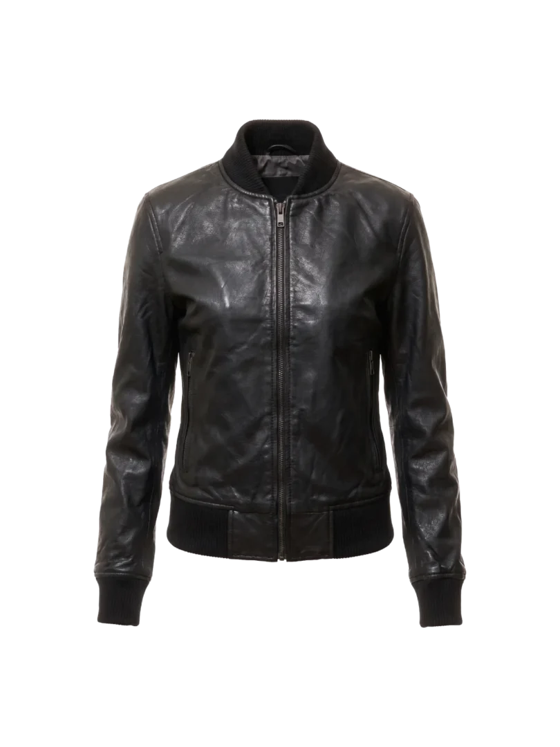 Midnight Sheepskin Leather Bomber (Women’s)
