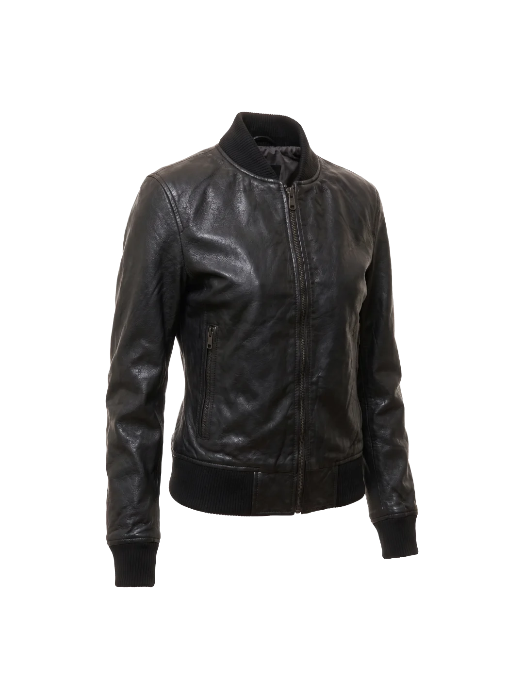 Midnight Sheepskin Leather Bomber (Women’s)