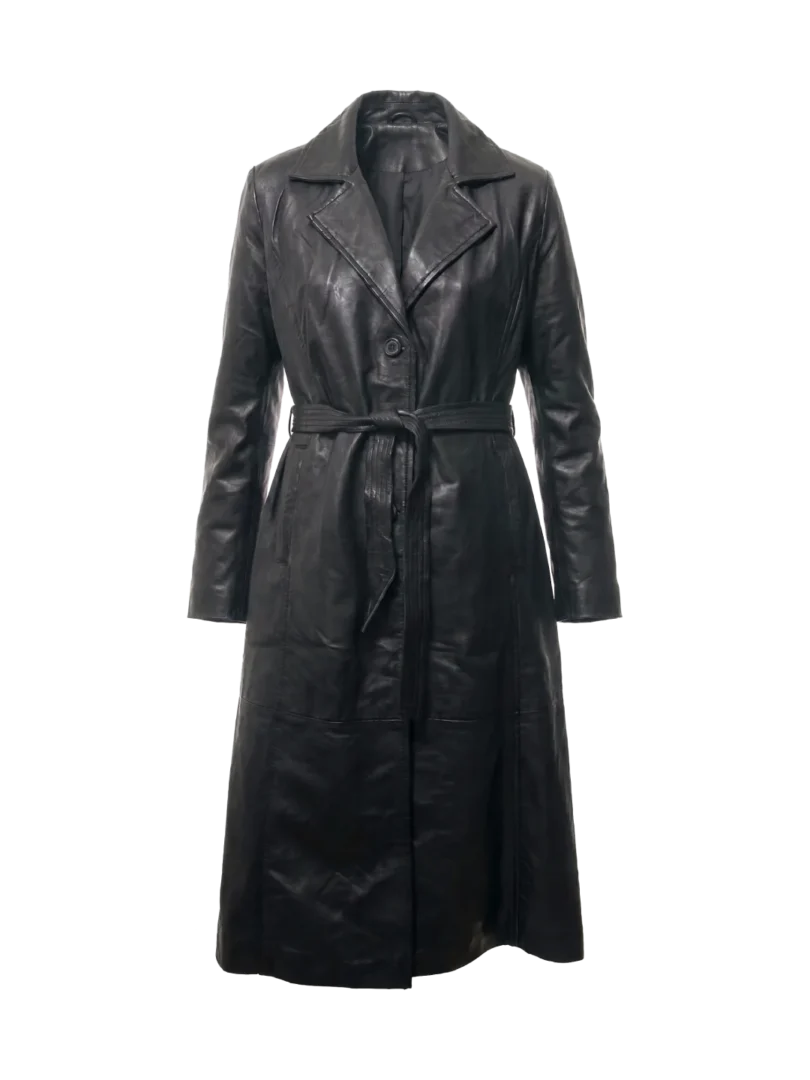 Nightfall Sheepskin Leather Trench Coat (Women’s)