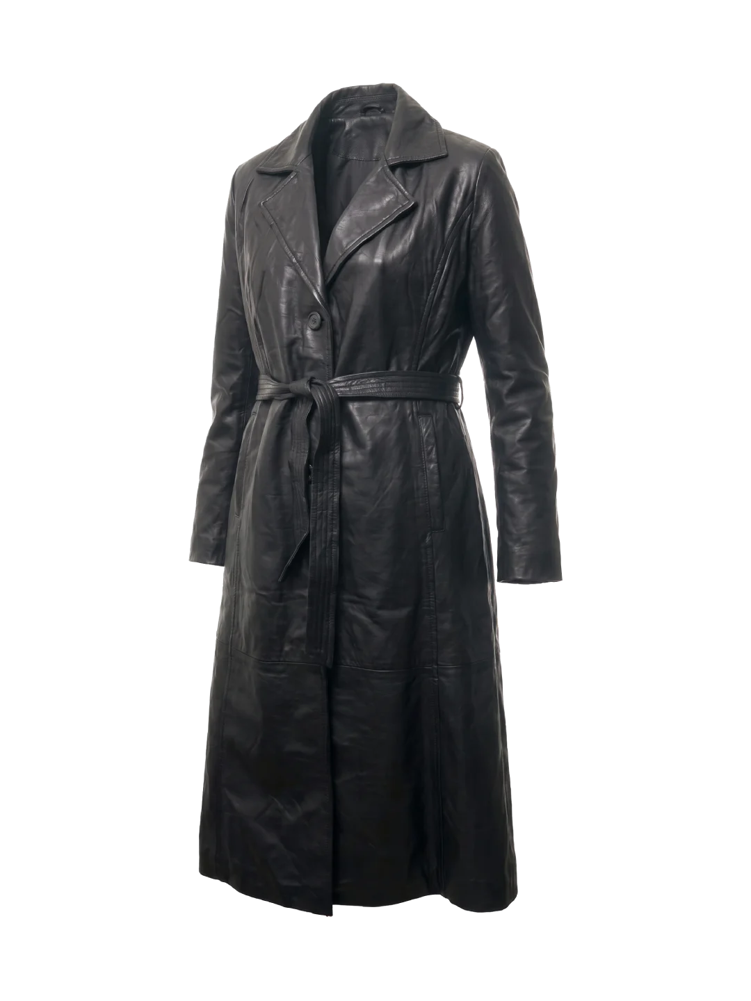 Nightfall Sheepskin Leather Trench Coat (Women's)