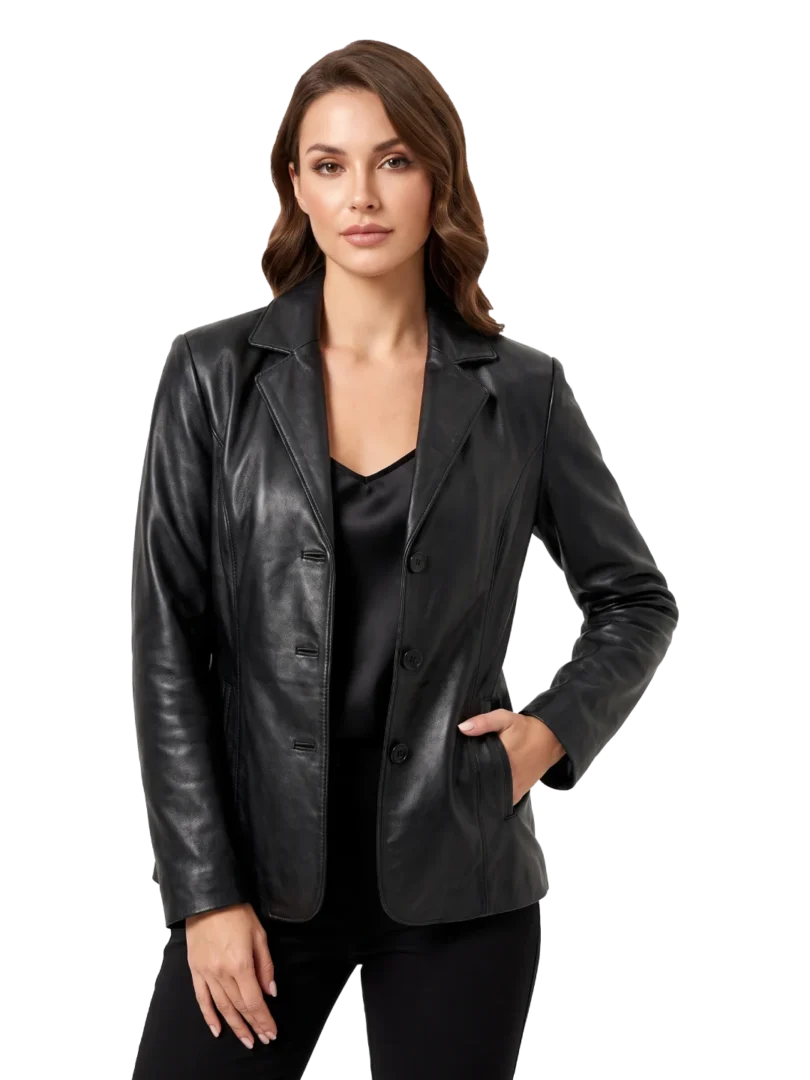 Raven Sheepskin Leather Coat (Women’s)