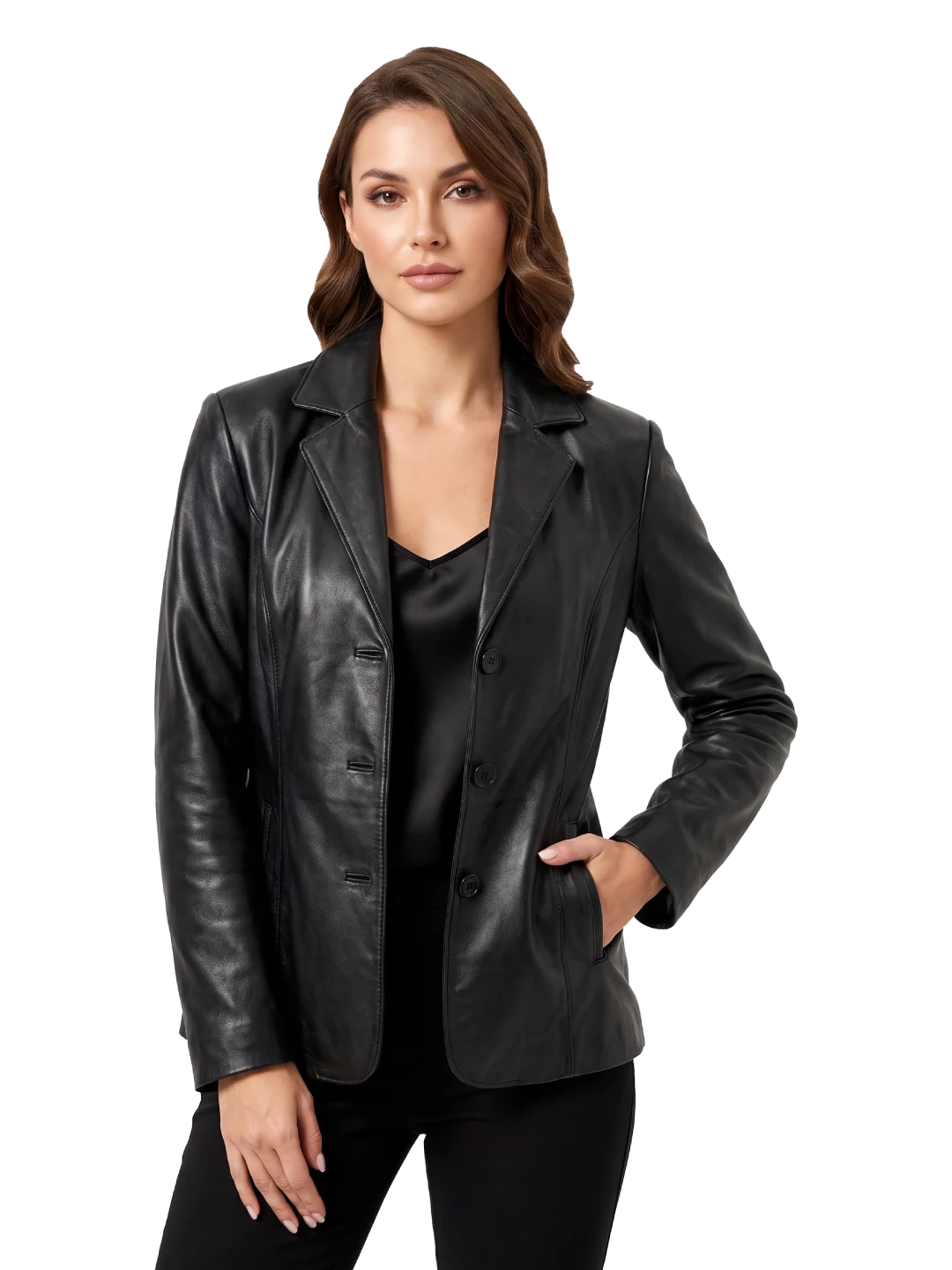 Raven Sheepskin Leather Coat (Women’s)