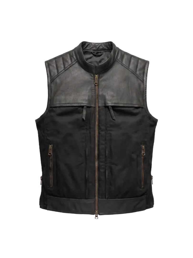 Outlaw Modular Leather-Canvas Riding Vest