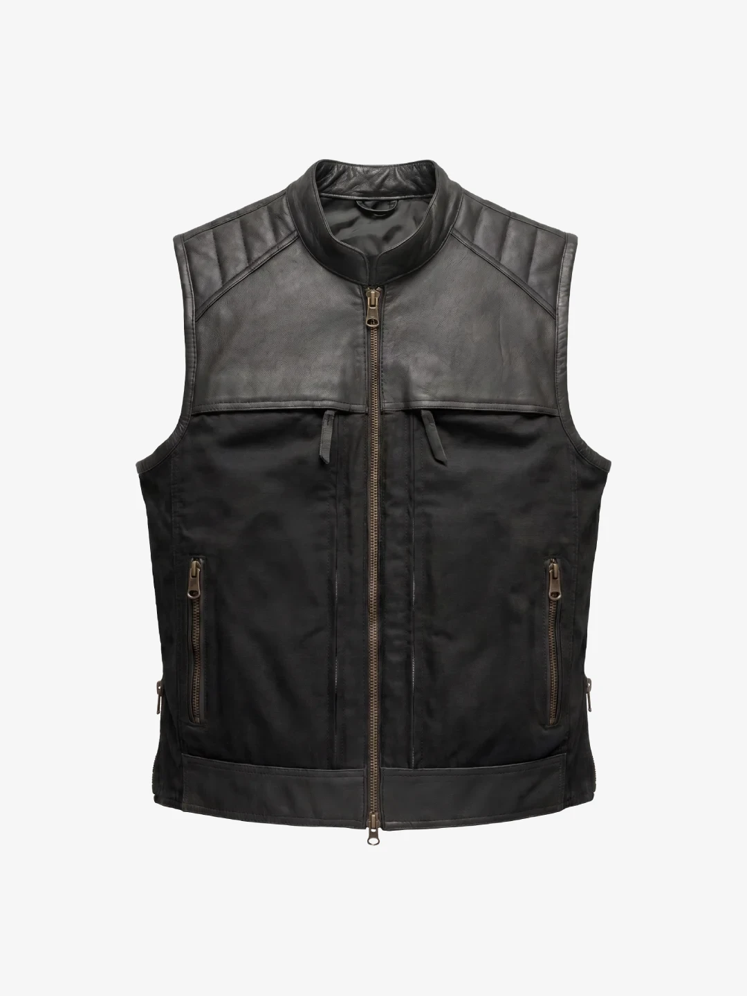Outlaw Modular Leather-Canvas Riding Vest