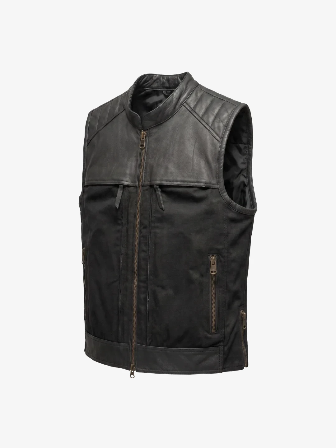 Outlaw Modular Leather-Canvas Riding Vest