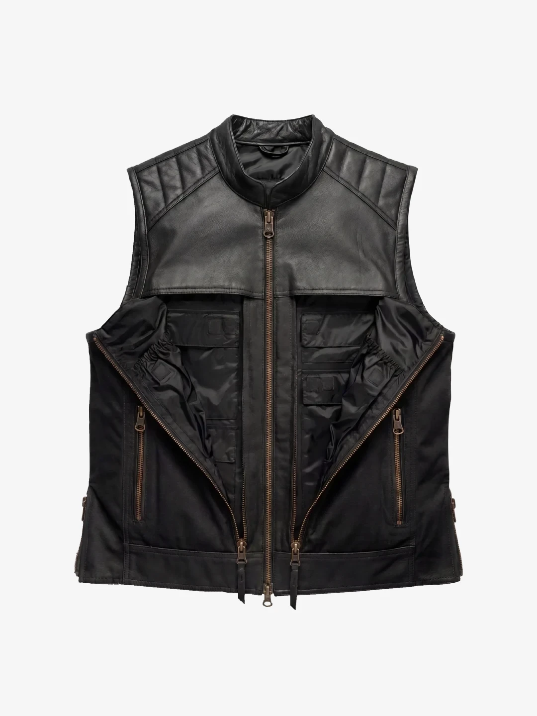 Outlaw Modular Leather-Canvas Riding Vest