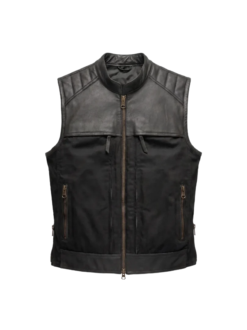 Outlaw Modular Leather-Canvas Riding Vest