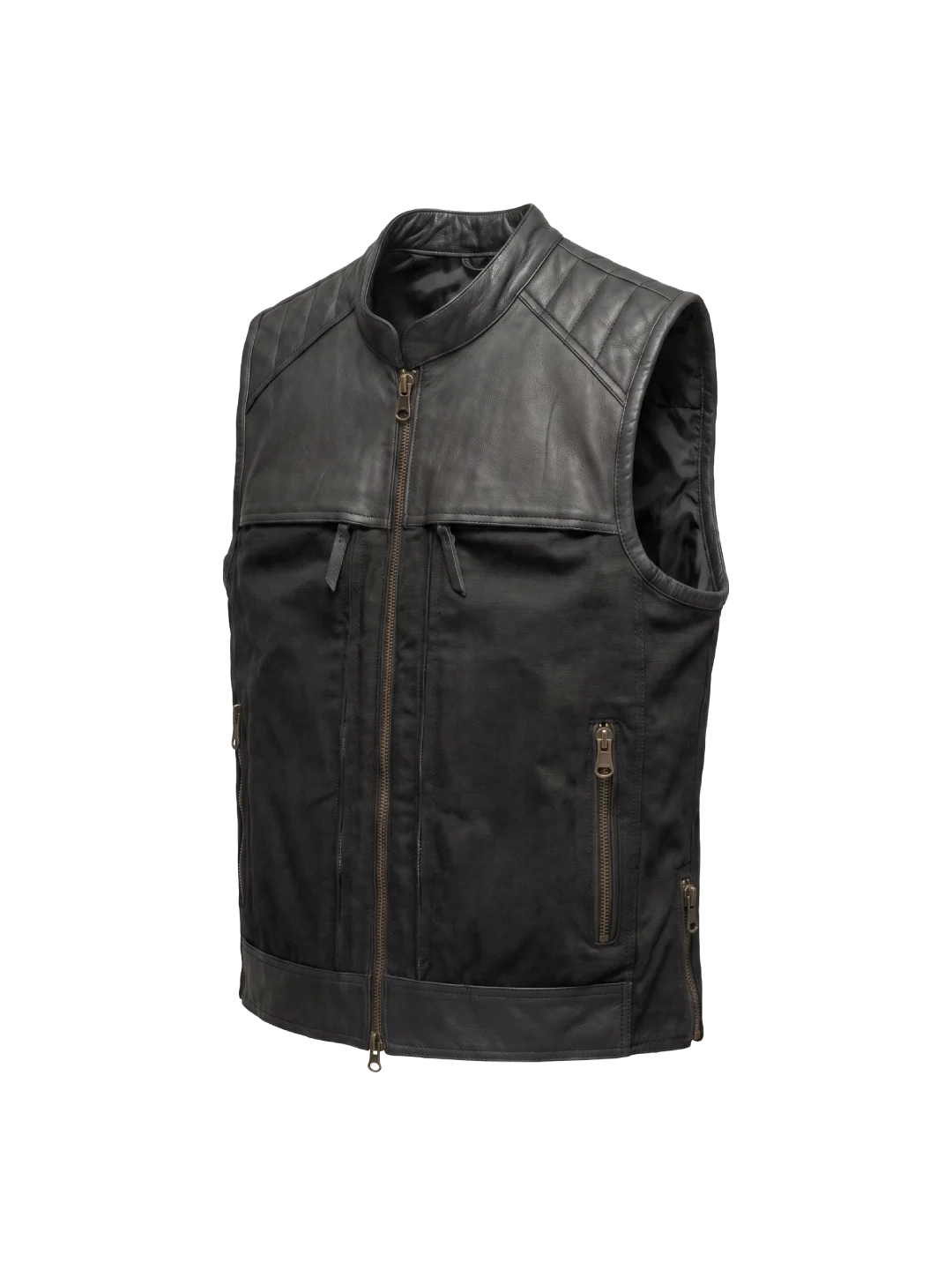 Outlaw Modular Leather-Canvas Riding Vest