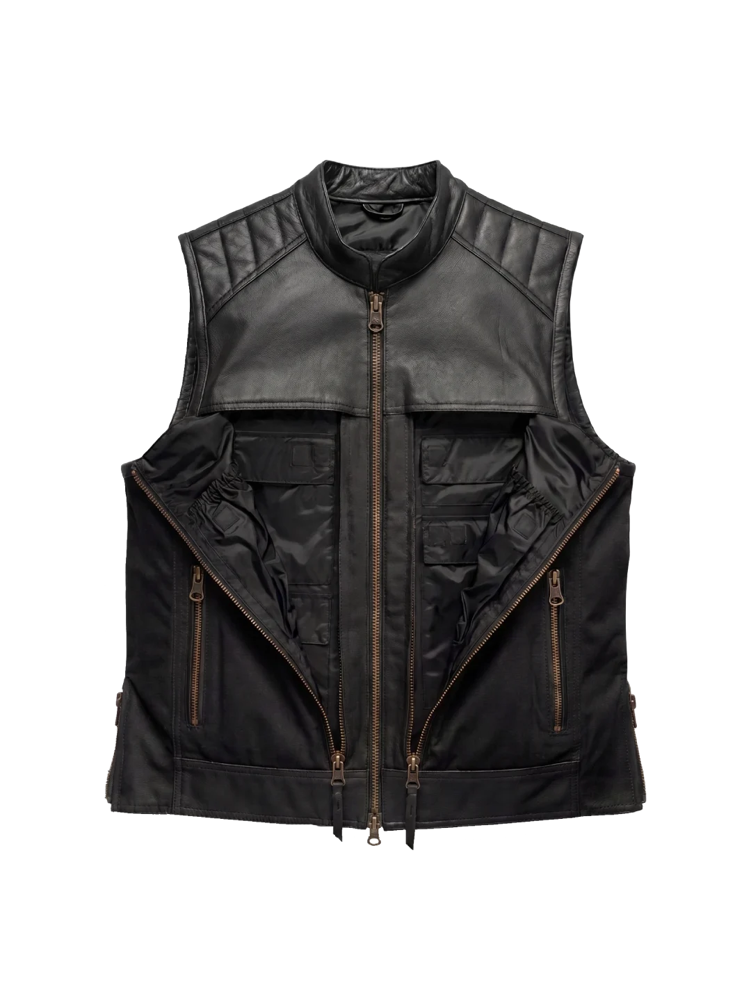 Outlaw Modular Leather-Canvas Riding Vest
