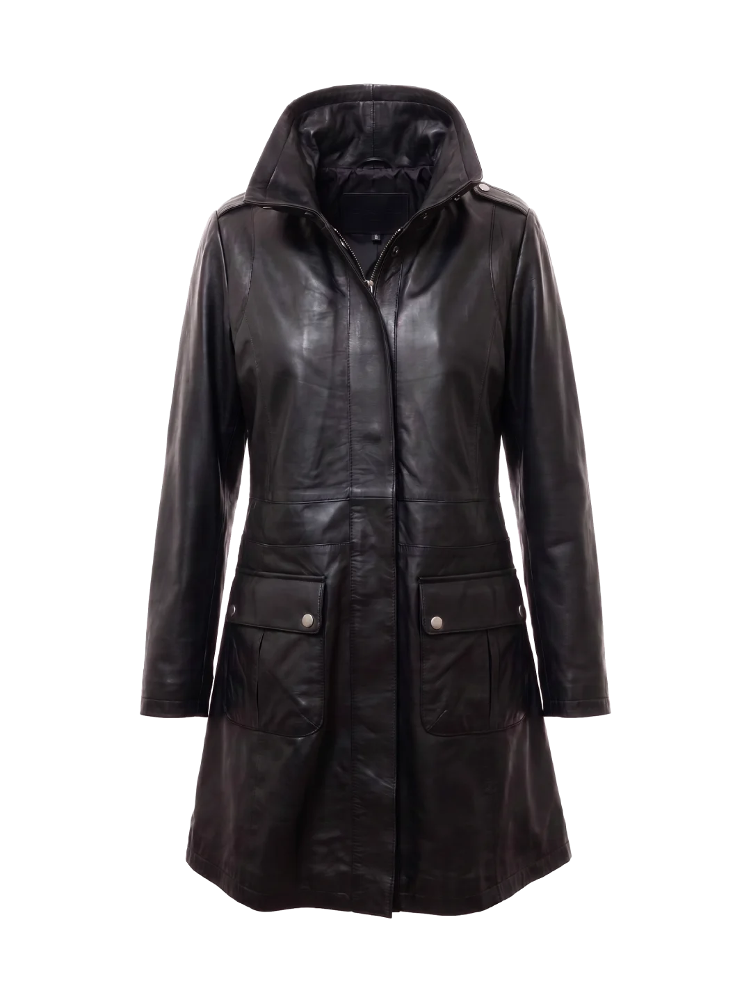 Raven Sheepskin Leather Coat (Women's)