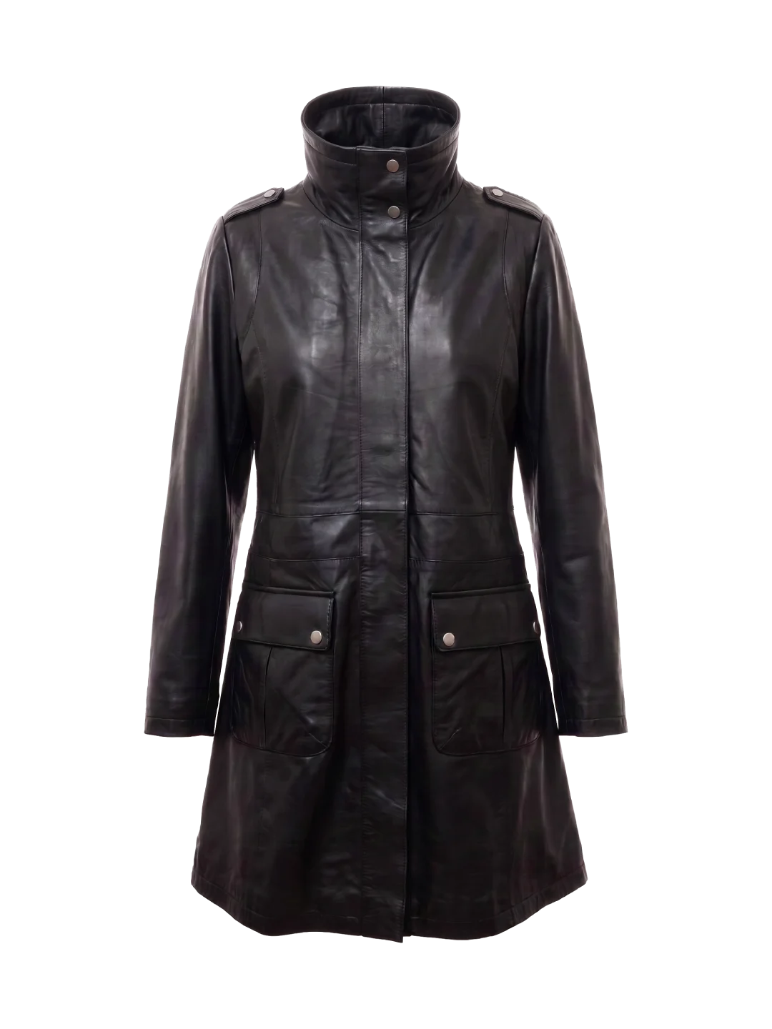 Raven Sheepskin Leather Coat (Women's)