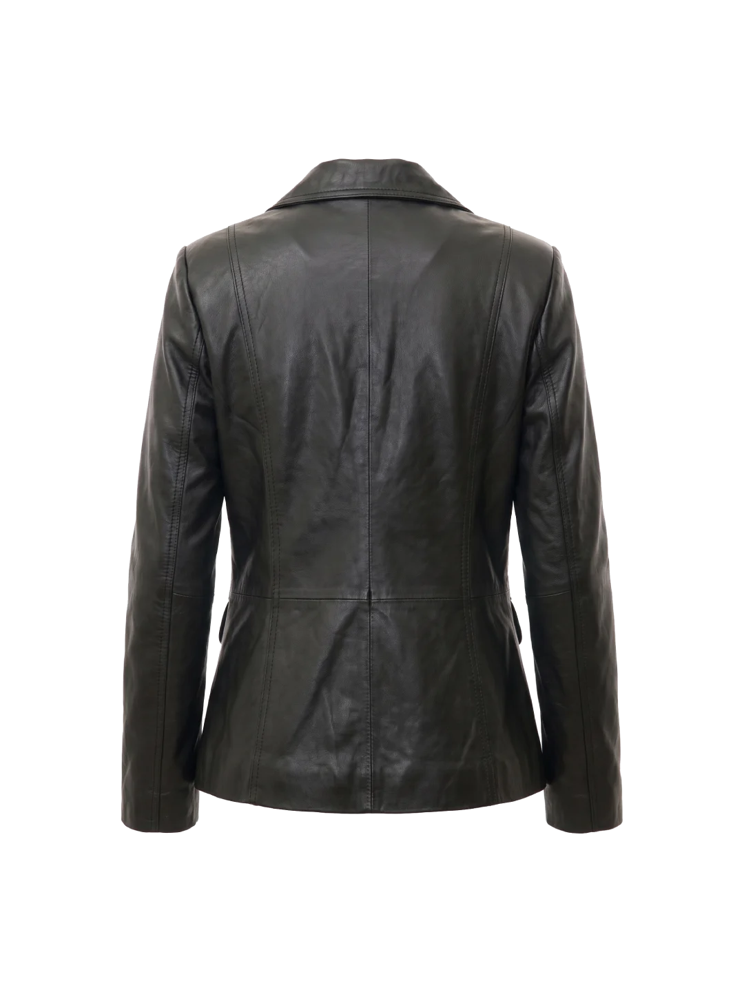 Vera Nappa Leather Two-Button Blazer (Women's)