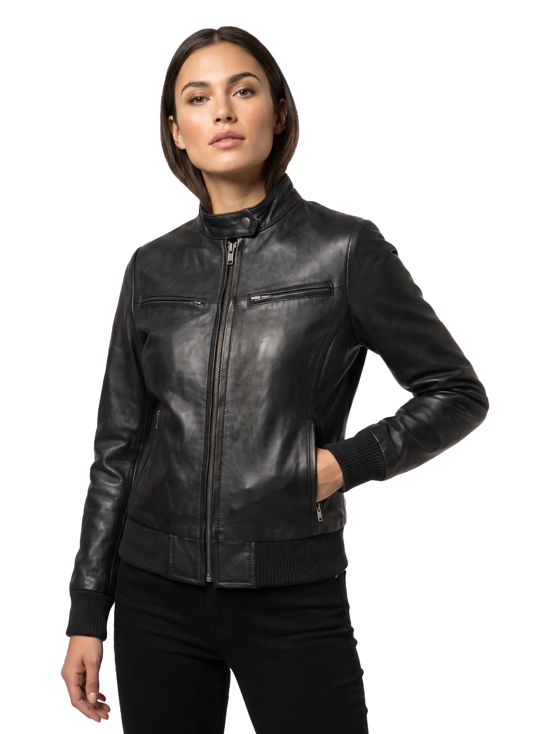 Vesper Sheepskin Leather Bomber (Women’s)