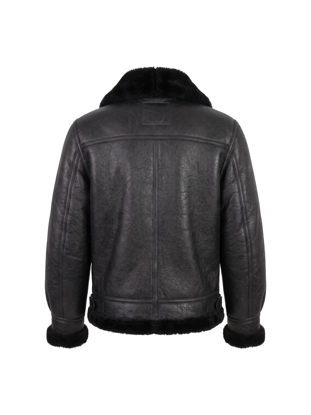 Arctic Flight B-3 Black Shearling Bomber Jacket