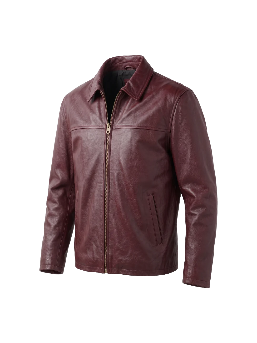 Ashford Classic Burgundy Leather Jacket