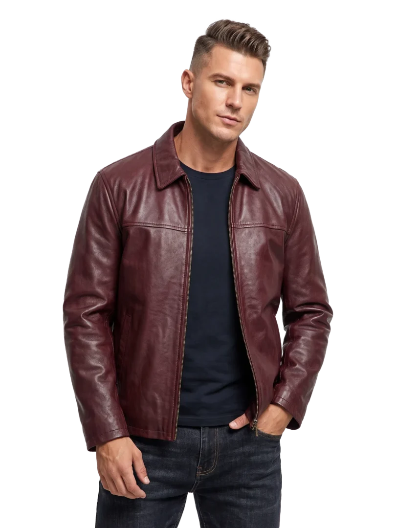 Ashford Classic Burgundy Leather Jacket