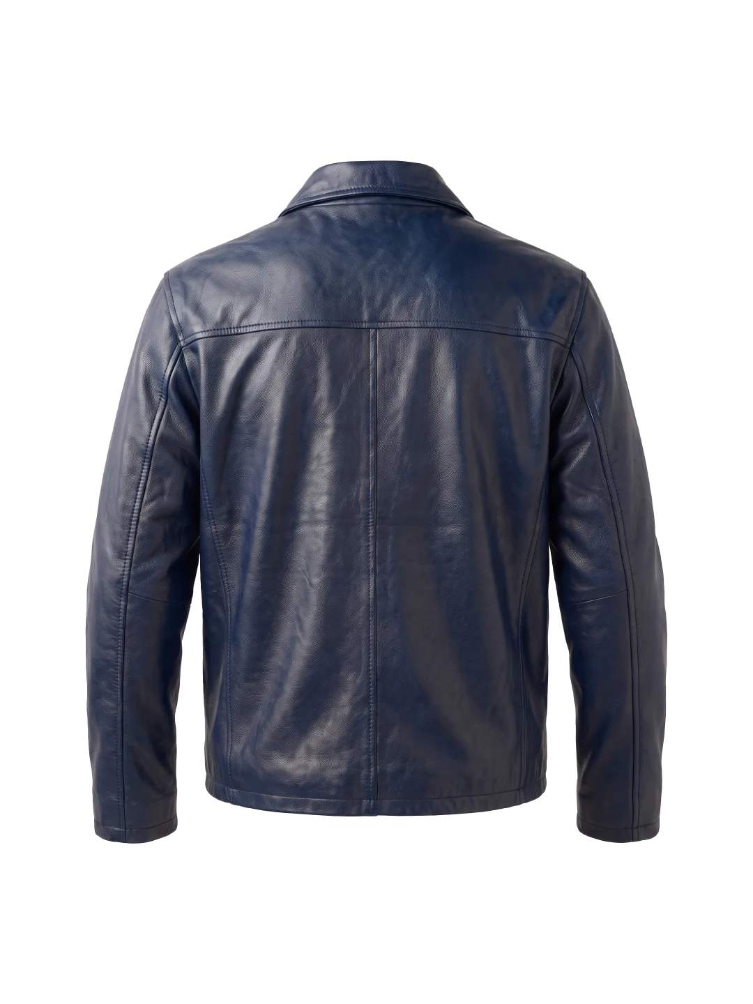 Ashford Classic Navy Blue Leather Jacket