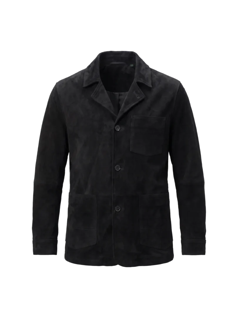 Camden Suede Black Chore Jacket