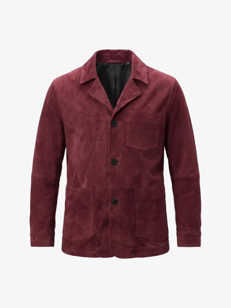 Camden Suede Burgundy Chore Jacket