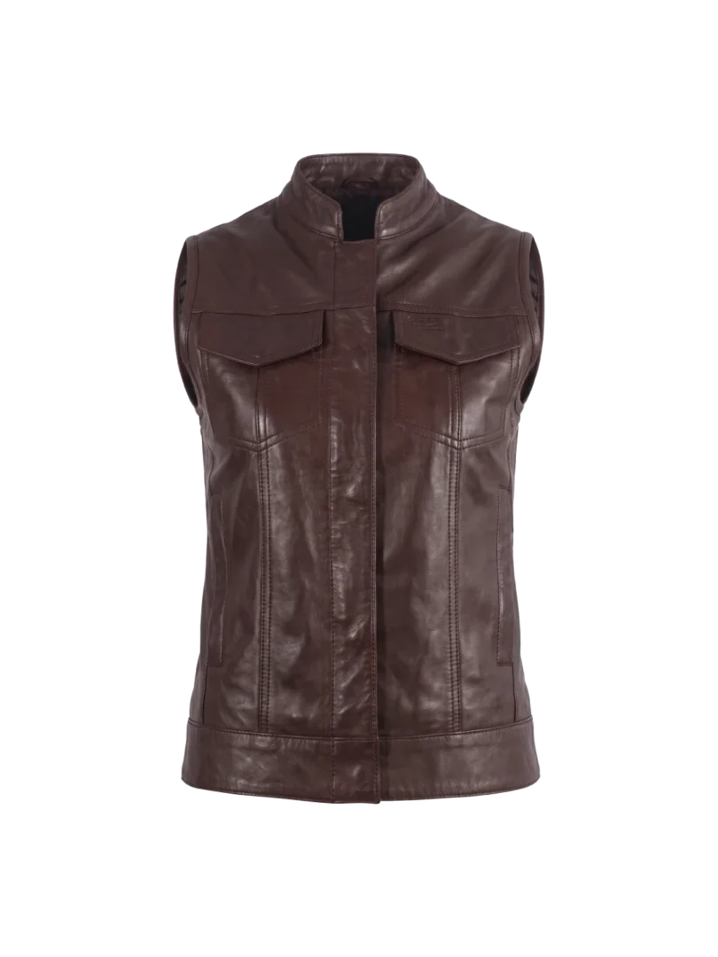 Cordova Sheepskin Leather Moto Vest (Women’s)