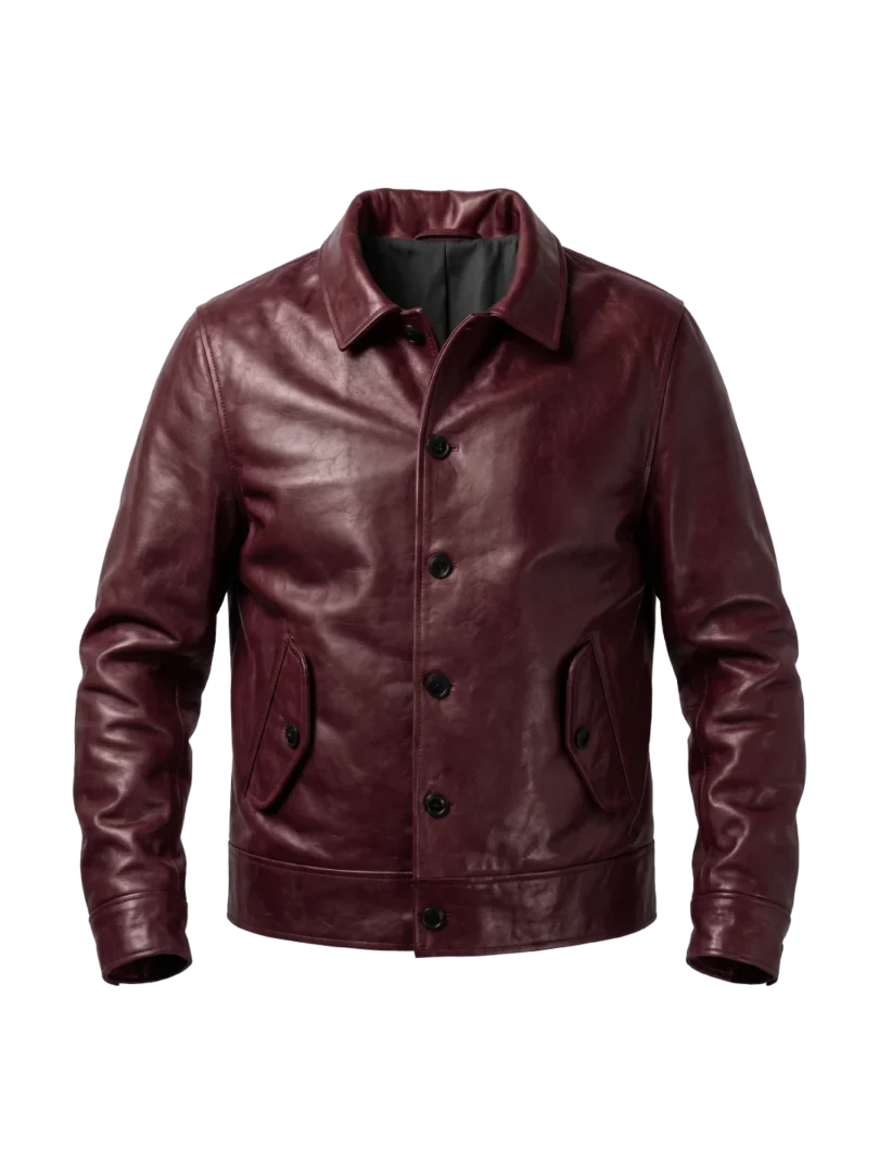 Harlan Vintage Cowhide Burgundy Field Jacket