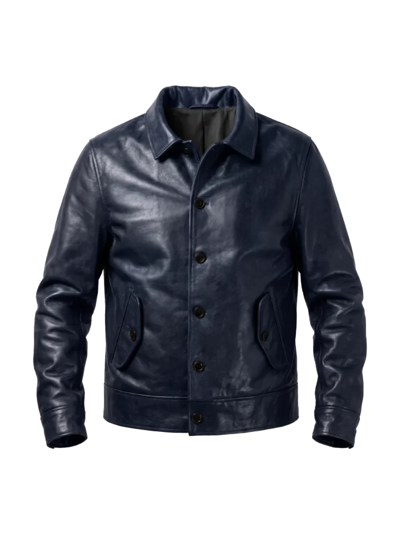 Harlan Vintage Cowhide Navy Blue Field Jacket