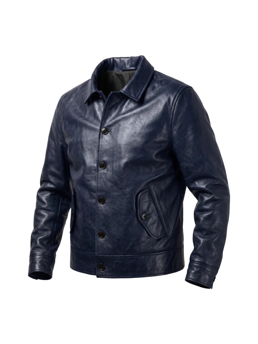 Harlan Vintage Cowhide Navy Blue Field Jacket